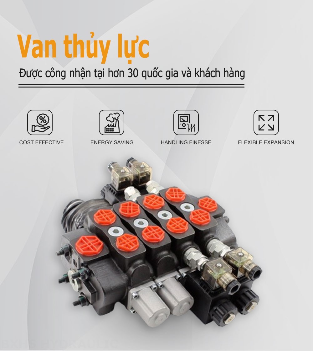 SD8 Biến áp và tay điều khiển Xy lanh 3 Van định hướng phân đoạn